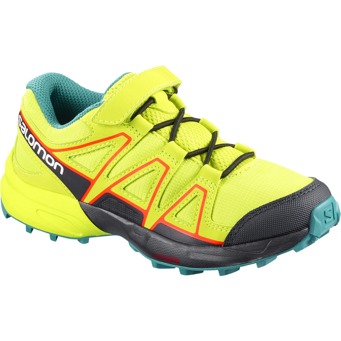 SALOMON SPEEDCROSS BUNGEE K Philippines - Kids' Trail Running Shoes - Yellow/Black | 098521-LGU